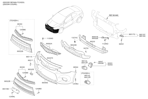2016 Kia Forte Koup Kia No.115-Ornament Diagram for 863182T000