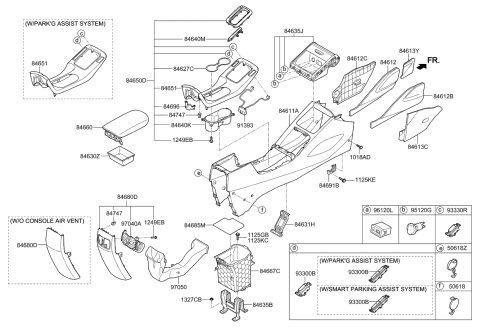 2016 Kia Forte  Bracket-Floor Console Diagram for 84635A7000