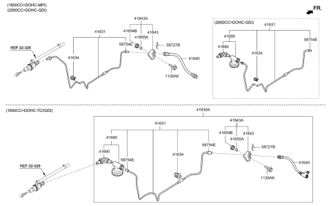 2014 Kia Forte Koup  Regulator Assembly-Clutch Diagram for 41690A5100