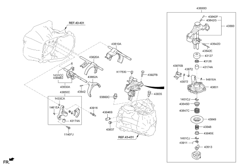 2014 Kia Forte  Spring-Neutral RETUR Diagram for 4384732001