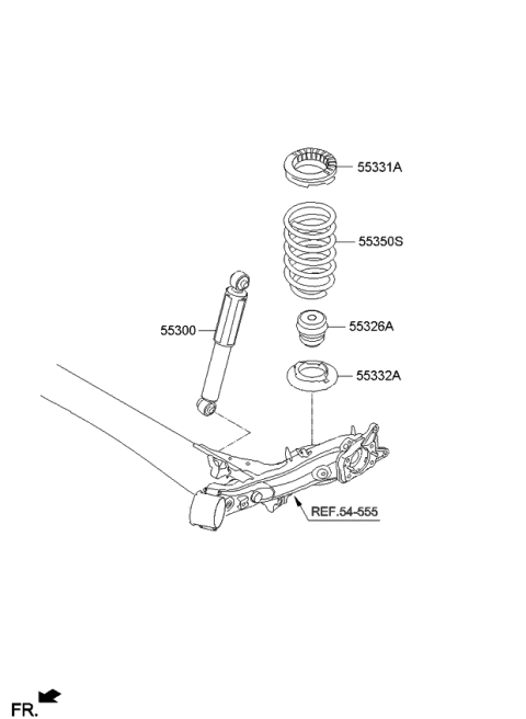 2016 Kia Forte  Rear Springs Diagram for 55330A7020