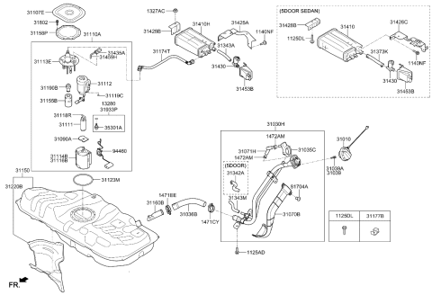 2016 Kia Forte Koup  Plate & Bracket Assembly Diagram for 311132V500AS
