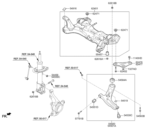 2014 Kia Forte Stay LH Diagram for 624763Z000