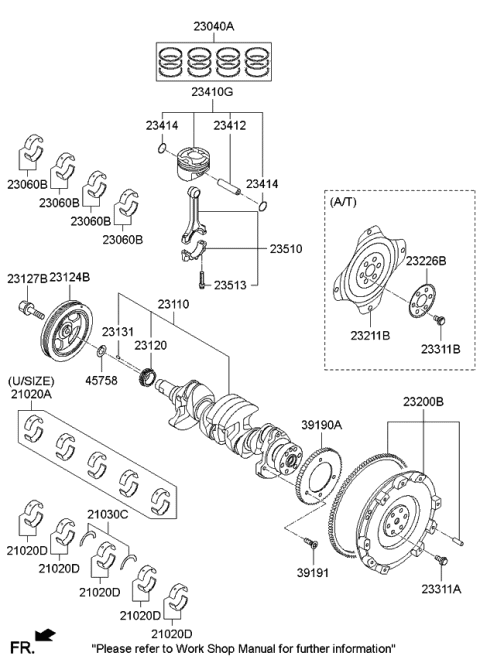 2016 Kia Forte Koup Bolt-Flywheel Diagram for 2323137300