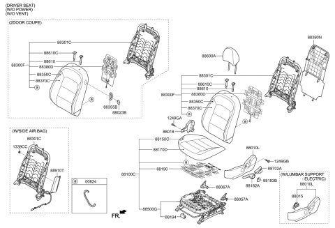 2014 Kia Forte  Unit-Front Seat Warmer Diagram for 88540A7100