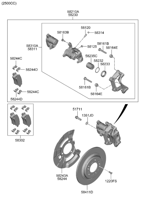 2023 Kia K5 Spring-Pad (B) Diagram for 58246T1000