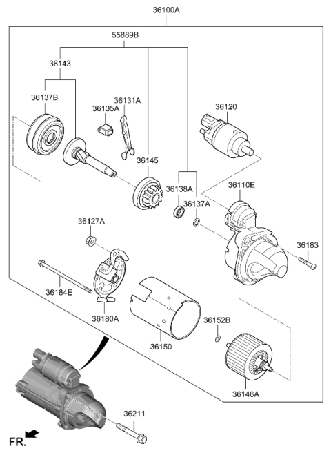 2021 Kia K5  Housing Diagram for 361102S000