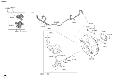 2023 Kia K5  Reservoir-Master CYL Diagram for 58511L1000