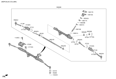 2021 Kia K5  INR Ball Joint Assembly Diagram for 56540L1000