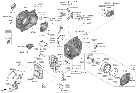 2022 Kia K5  Hose-Oil Cooling Fee Diagram for 25421L0850