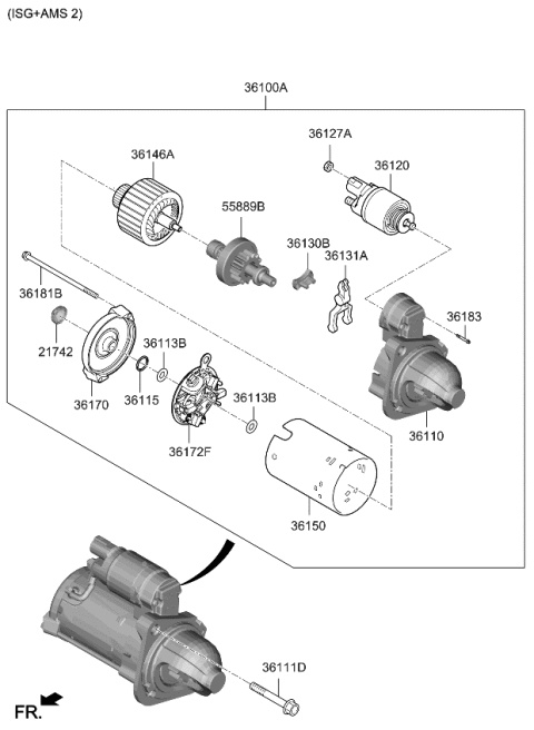 2023 Kia K5  Holder Assembly Brush Diagram for 361722M400
