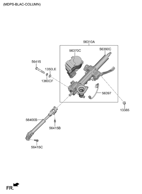 2021 Kia K5  Column Assy-Steering Diagram for 56310L3040