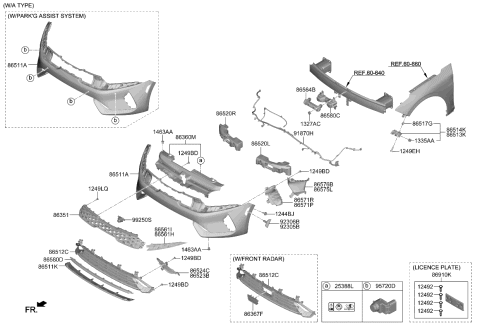 2023 Kia K5  Air Duct-Fr Bumper, R Diagram for 86542L3000