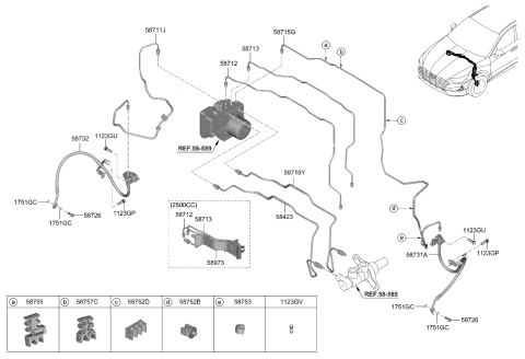 2024 Kia K5  Clip-Brake Fluid Lin Diagram for 58752G8100