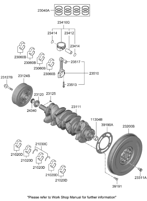 2024 Kia K5  PULLEY-DAMPER Diagram for 231242S110