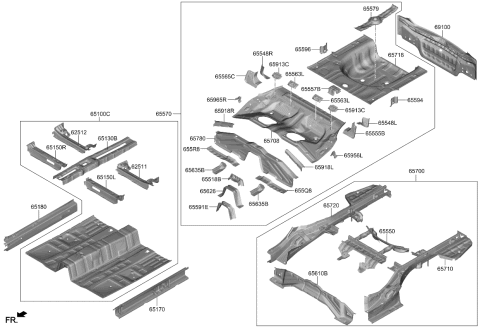 2024 Kia K5  Panel Assy-Back Diagram for 69100L3000