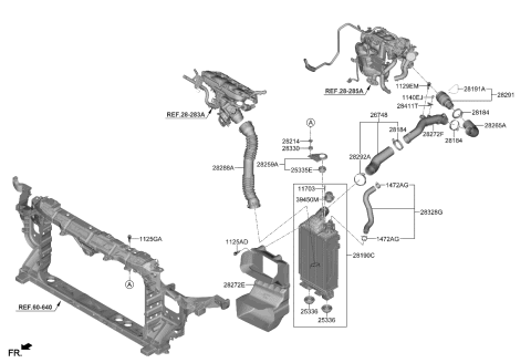 2021 Kia K5  Pipe Assembly-Oil Cooler Diagram for 282602M000