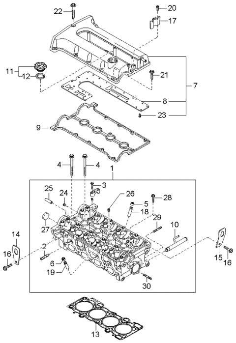 2000 Kia Spectra  Plate-Oil Baffle Diagram for 224022Y100