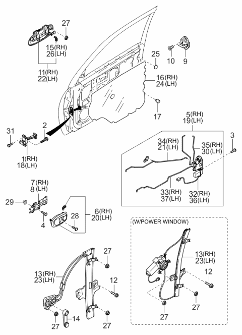2000 Kia Spectra Bracket-H/DIN LH Diagram for 0K2N159333A
