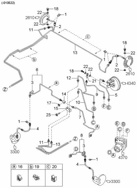 2002 Kia Spectra  Holder-Pipe Diagram for 0K71045916