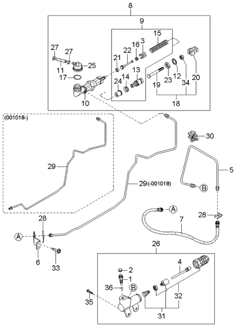 2004 Kia Spectra  Nut Diagram for K999210800