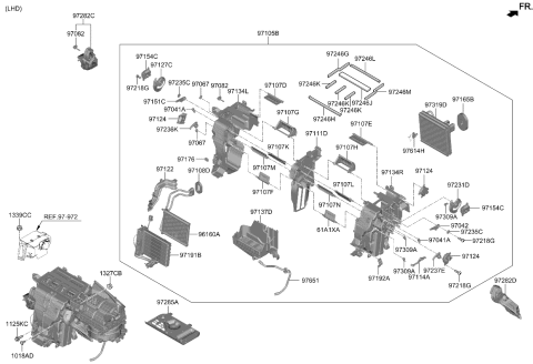2024 Kia Niro EV  Lever-Ventilator Diagram for 971521D000
