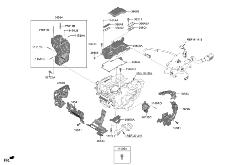 2024 Kia Niro EV  BOLT Diagram for 366H51X147