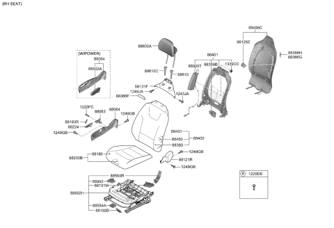 2024 Kia Niro EV BLOWER UNIT-FR CUSH Diagram for 882P0AA500