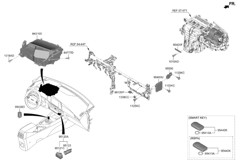 2024 Kia Niro EV  UNIT ASSY-IDENTITY A Diagram for 95590AT000