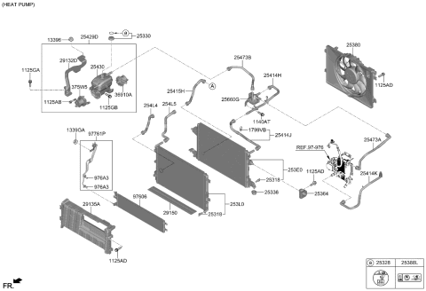 2023 Kia Niro EV  CONDENSER ASSY-COOLE Diagram for 97606CV100