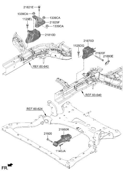 2024 Kia Niro EV  BRACKET ASSY-DECELER Diagram for 21870AO000