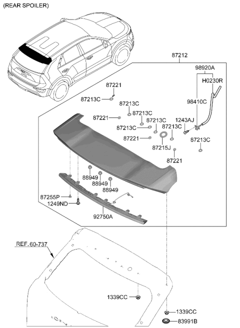2024 Kia Niro EV  Plug Diagram for 1735129000B