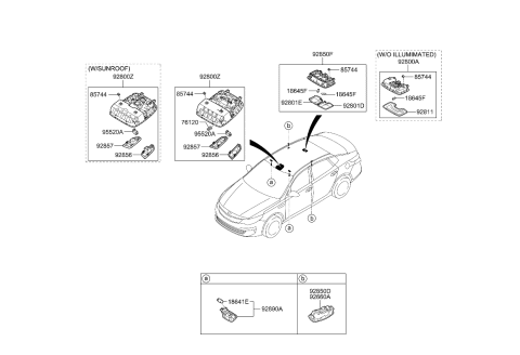 2018 Kia Optima  Grommet Assembly-Screw Diagram for 85744D4000
