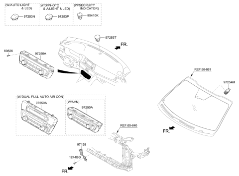 2016 Kia Optima Sensor-D/PHOTO&Automatic Light Diagram for 97253D4520