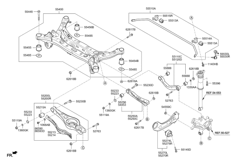 2017 Kia Optima  Cover-Rear Lower Arm LH Diagram for 55217C2100