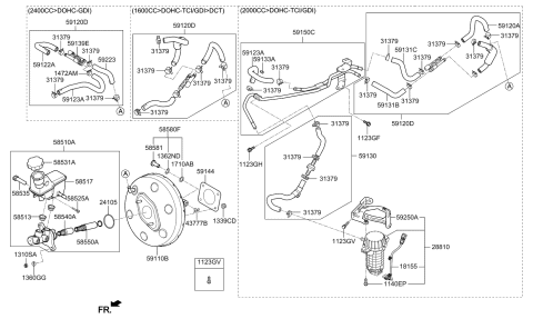 2017 Kia Optima  Booster Assembly-Brake Diagram for 59110C1050