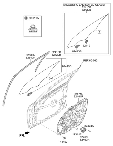2017 Kia Optima Motor Assembly-Front Power Diagram for 82450D4000