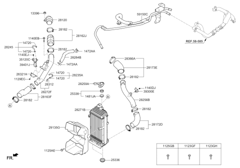 2018 Kia Optima  Air Guide Diagram for 282742GTA3