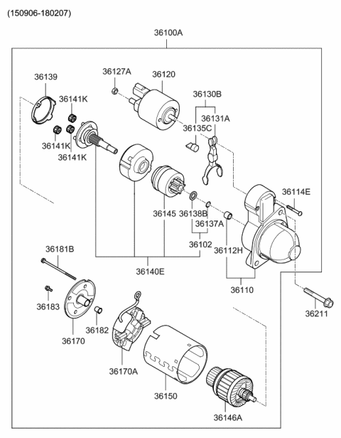 2018 Kia Optima  Armature Assembly Diagram for 361502G500