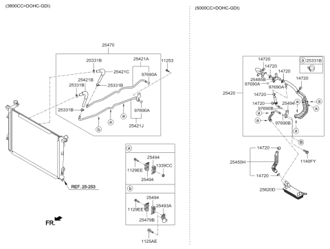 2017 Kia K900  Clip-Oil Cooling Line Diagram for 254932M600