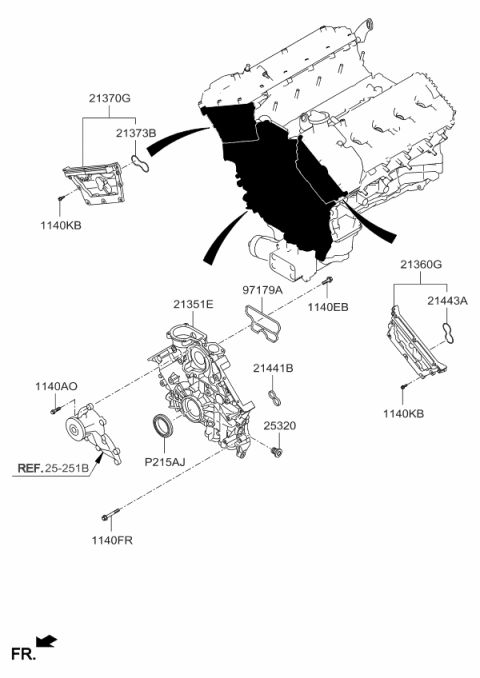 2017 Kia K900  Bolt-Flange Diagram for 213573F300
