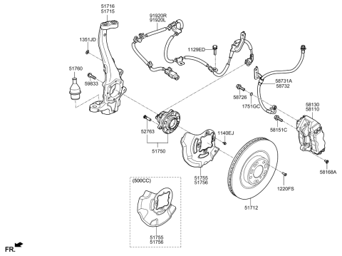 2017 Kia K900  Bolt Diagram for 581513M100