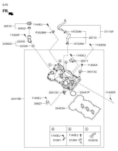 2016 Kia K900  Bracket-Connector Mounting Diagram for 392113C720