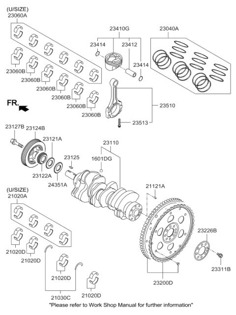 2017 Kia K900  Pin-Piston Diagram for 234123L000