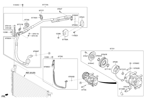2020 Kia Cadenza  Suction Tube Assembly Diagram for 97775F6610