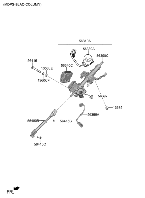 2020 Kia Cadenza  Column Assy-Steering Diagram for 56310F6850