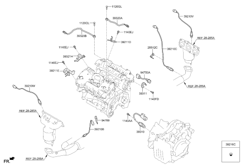 2020 Kia Cadenza  Plug Diagram for 392213L000