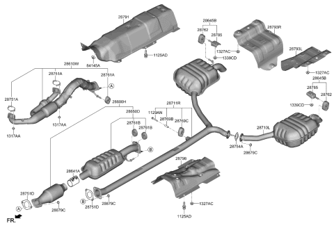 2020 Kia Cadenza  Gasket-Exhaust Pipe Diagram for 28751C5100