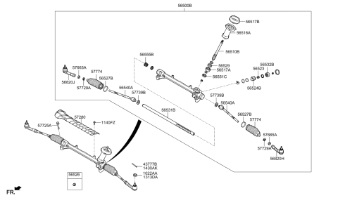 2020 Kia Rio  Cap-Dust Diagram for 56517H8000