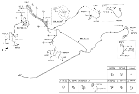 2020 Kia Rio  Clip Diagram for 58755F2500